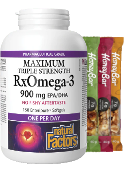 Natural Factors RxOmega-3 Maximum Triple Strength 900mg