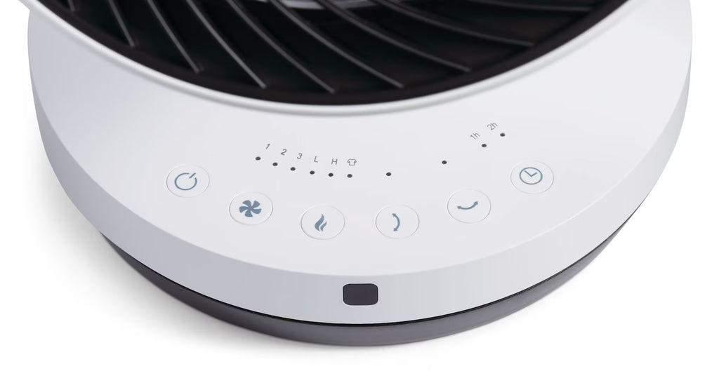 NOMA 2-in-1 Portable Space Fan Heater/Air Circulator w/Remote Control, 1500W, White