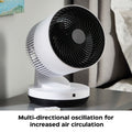 NOMA 2-in-1 Portable Space Fan Heater/Air Circulator w/Remote Control, 1500W, White