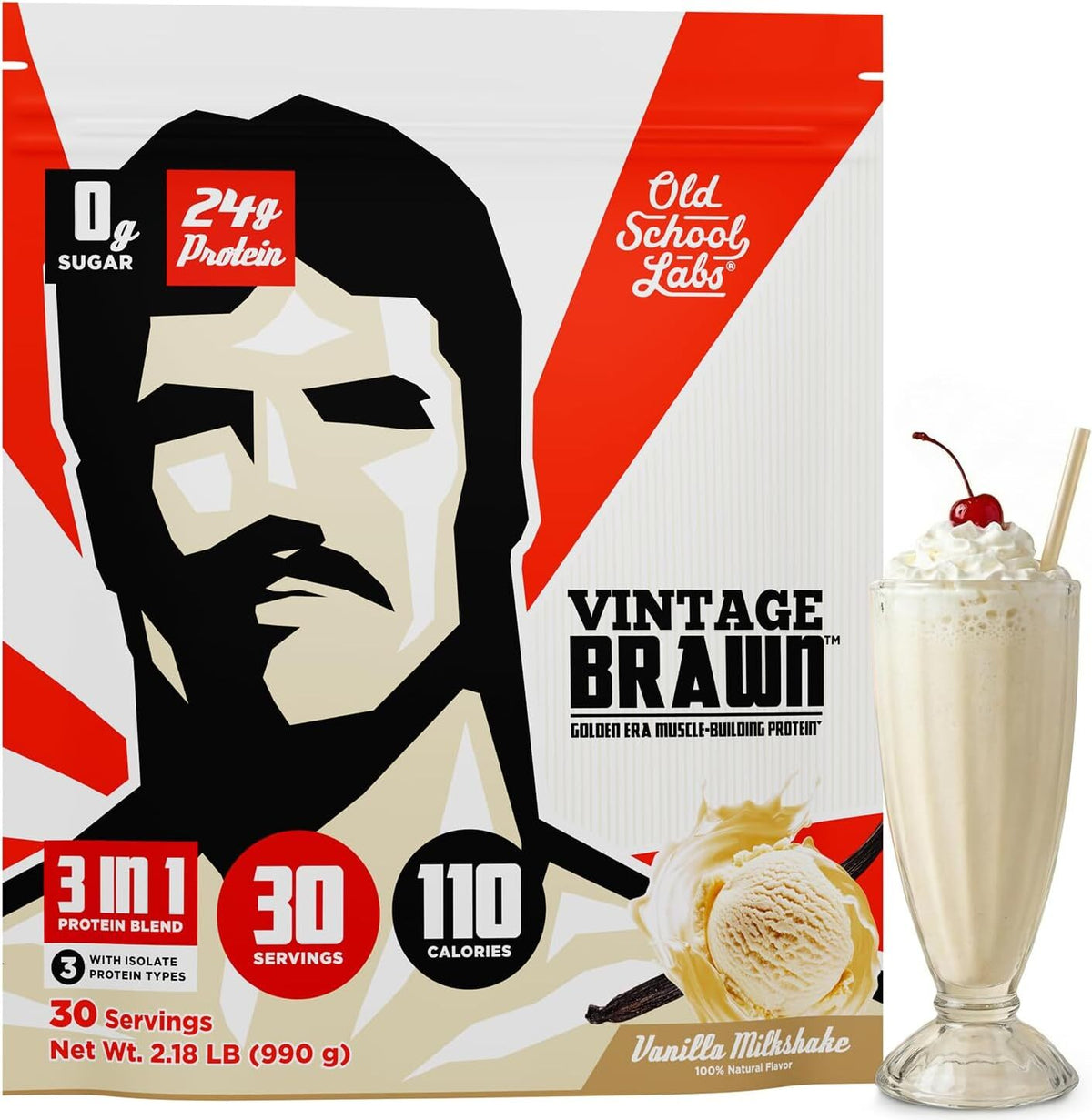 Vintage Brawn™ Whey, Casein, Egg & Beef Protein Isolates Tiramisu 990g