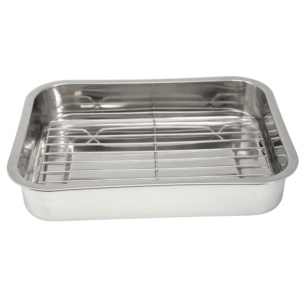 Roasting Pan W/Grill Stainless Steel 30cm