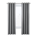 2pc Light Gray Blackout Curtain