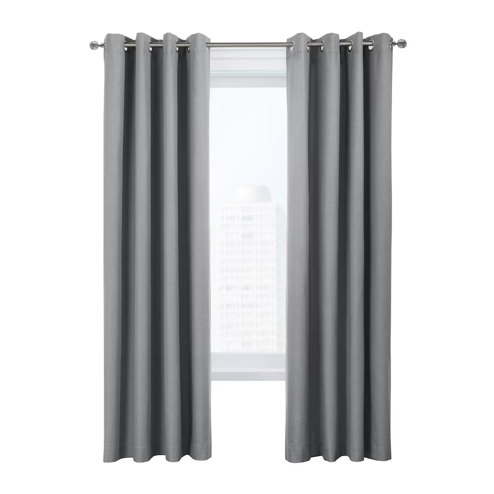 2pc Light Gray Blackout Curtain