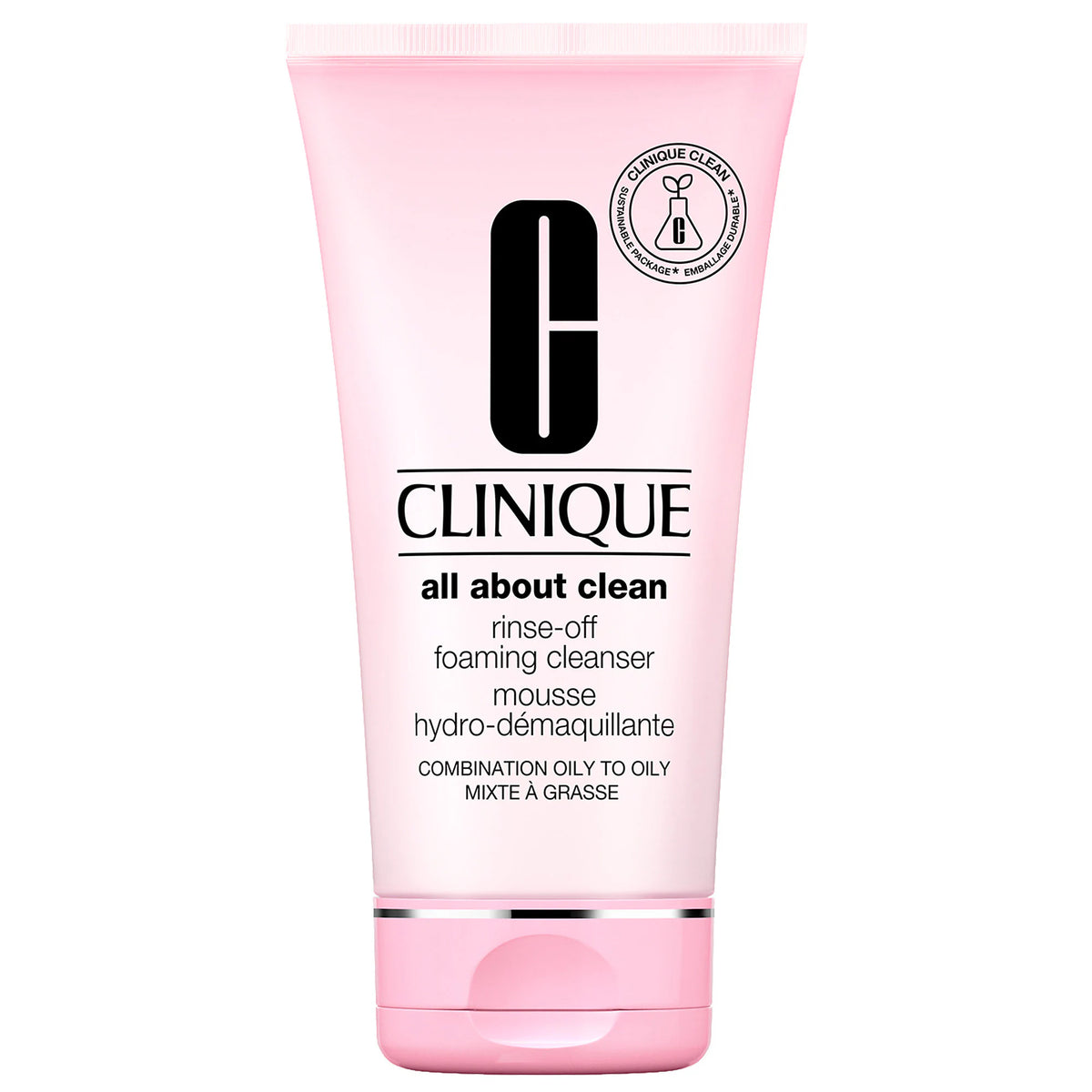 Clinique All About Clean Rinse-Off Foaming Facial Cleanser With Hyaluronic Acid + Glycerin For Oily Skin Types | Dissolves Makeup + Sunscreen, 8.5 Fl Oz