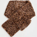 Leopard Print Faux Fur Scarf