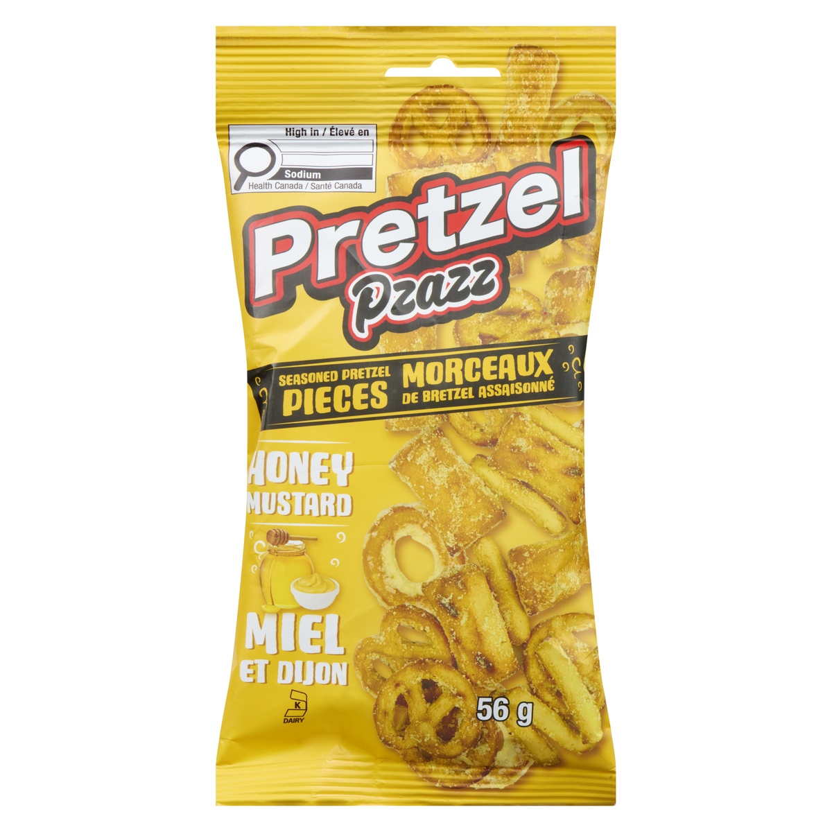 Pretzel Pzazz Seasoned Pretzel Pieces Honey Mustard 56g