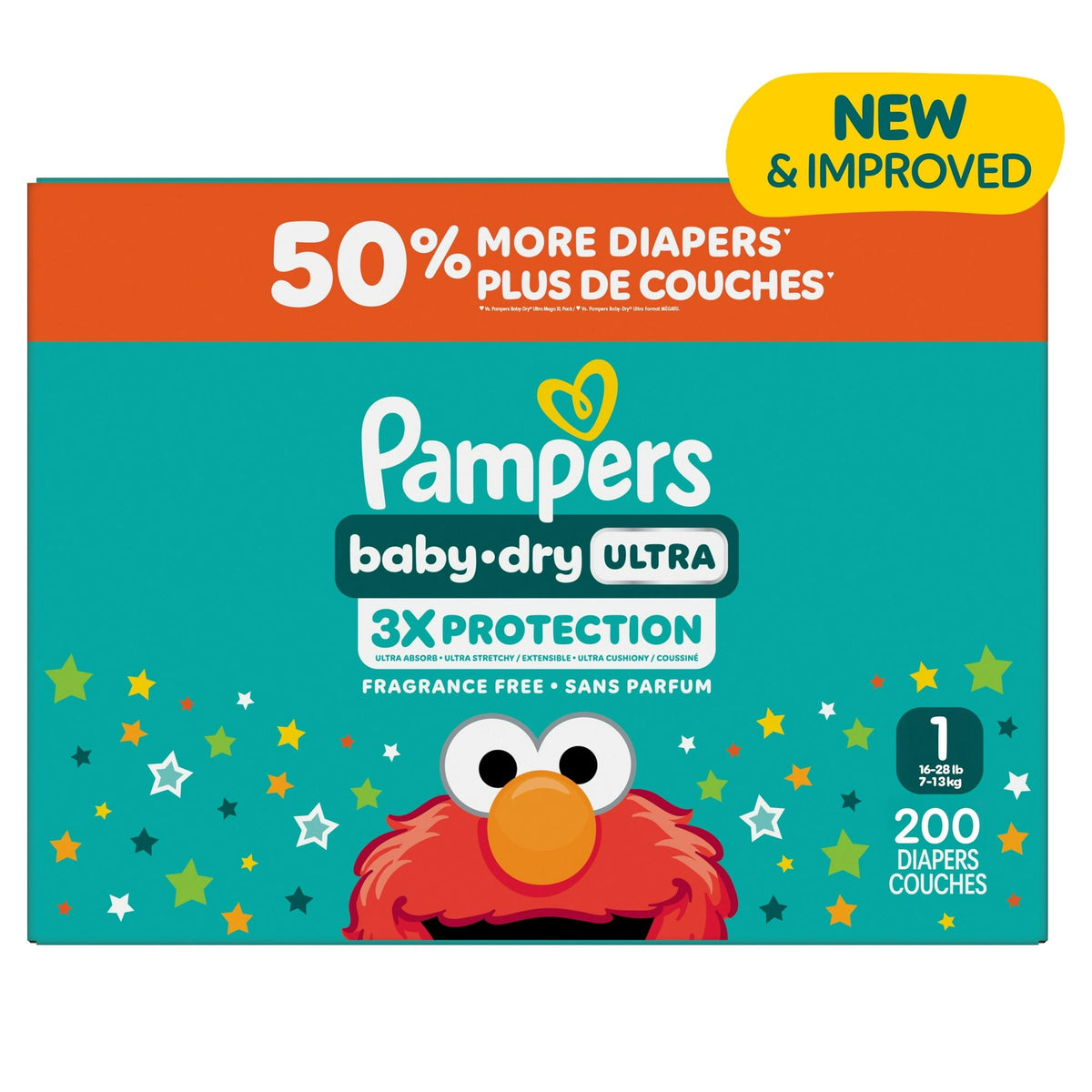 Pampers Baby Dry Ultra Diapers, Size 1 (8-14 Lbs)