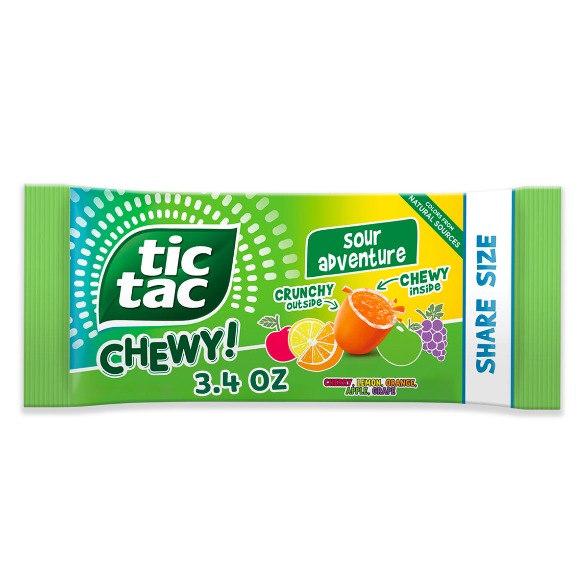 Tic Tac Chewy Sour Adventure Share Size, 3.42 Ounce